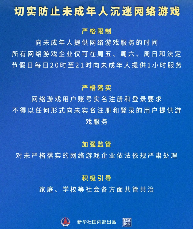 史上最严！国家出手整顿网络游戏：未成年人一周只能玩3小时！